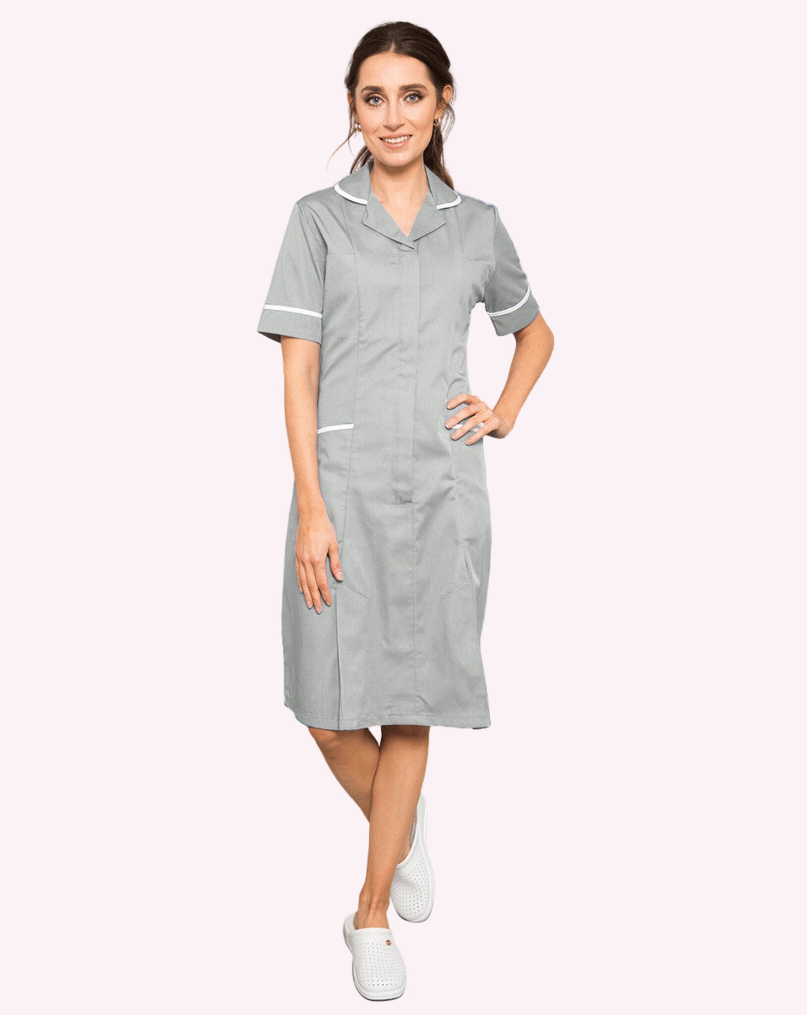 Hartford Women's Classic Healthcare Dress | Grey & White