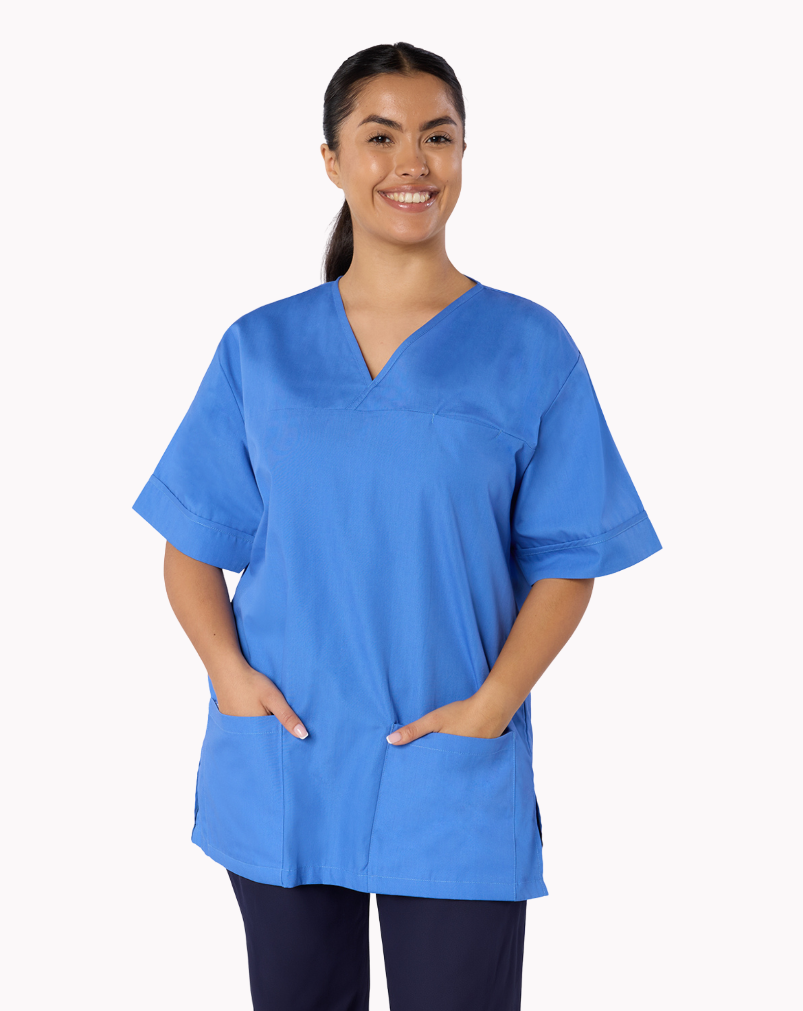 Lightweight Scrub Top - Hospital Blue