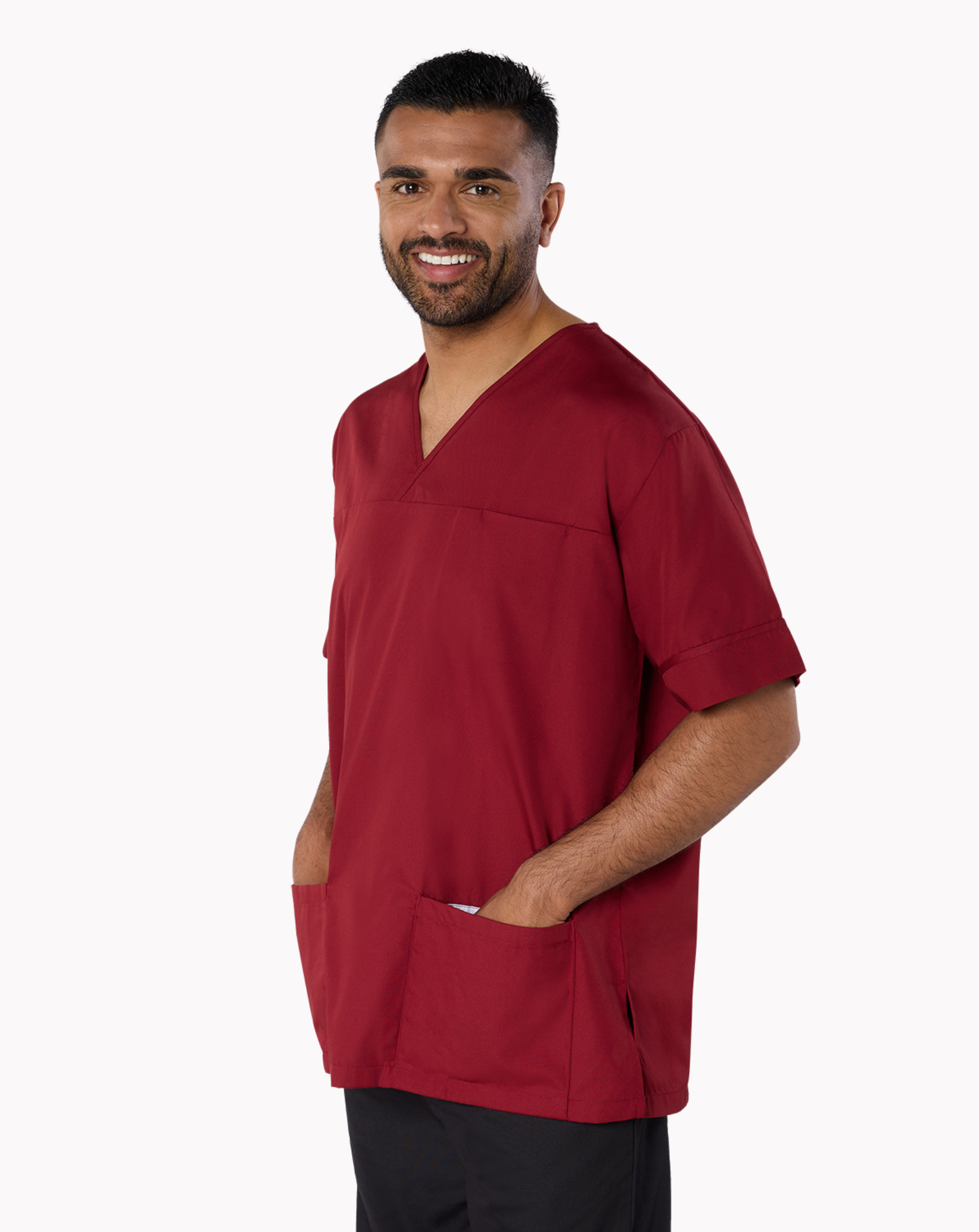 Lightweight Scrub Top - Maroon