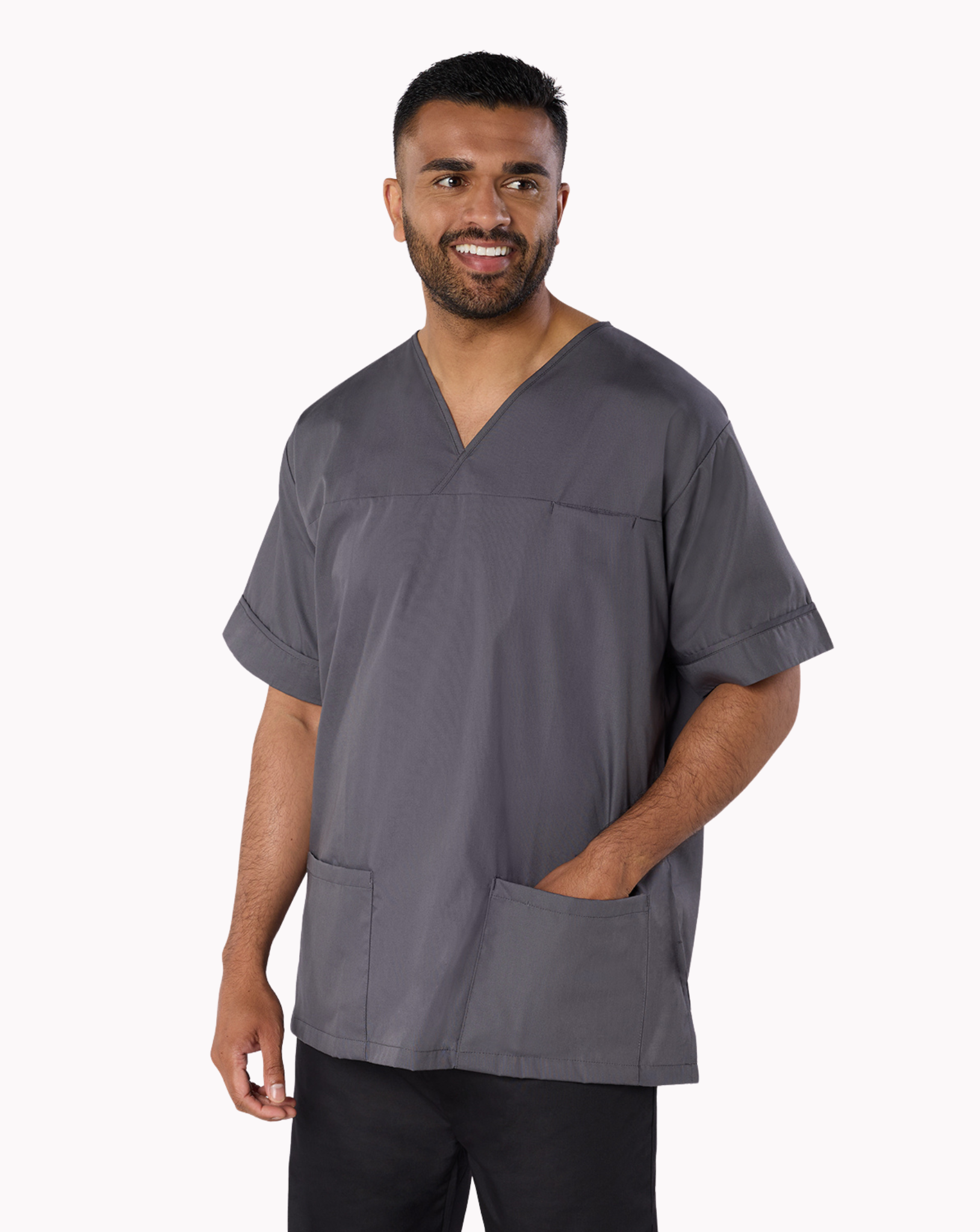 Lightweight Scrub Top - Storm Grey