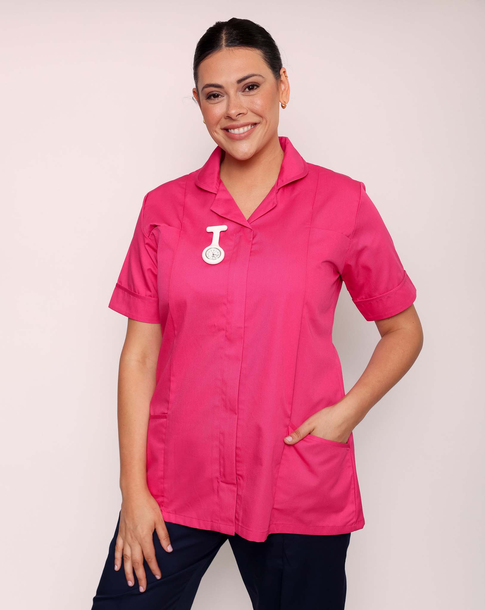 Alcott Women's Healthcare Tunic | Bright Pink & Bright Pink