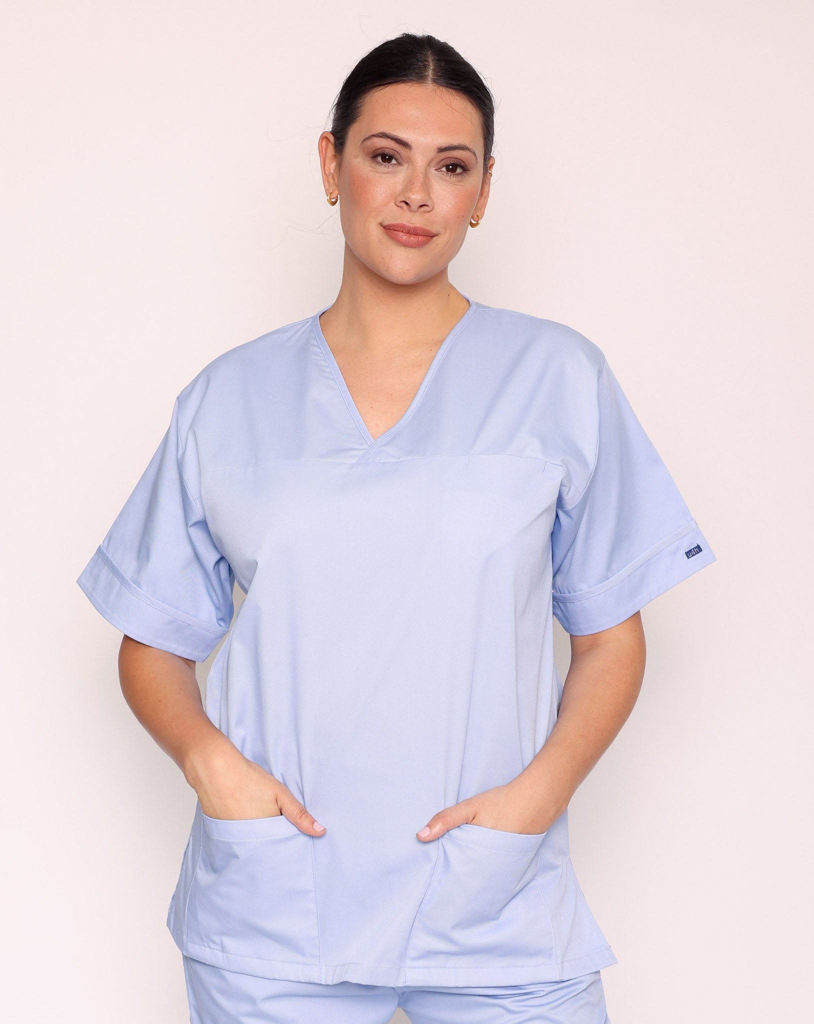Howser Unisex Smart Scrub Tunic - Sky Blue