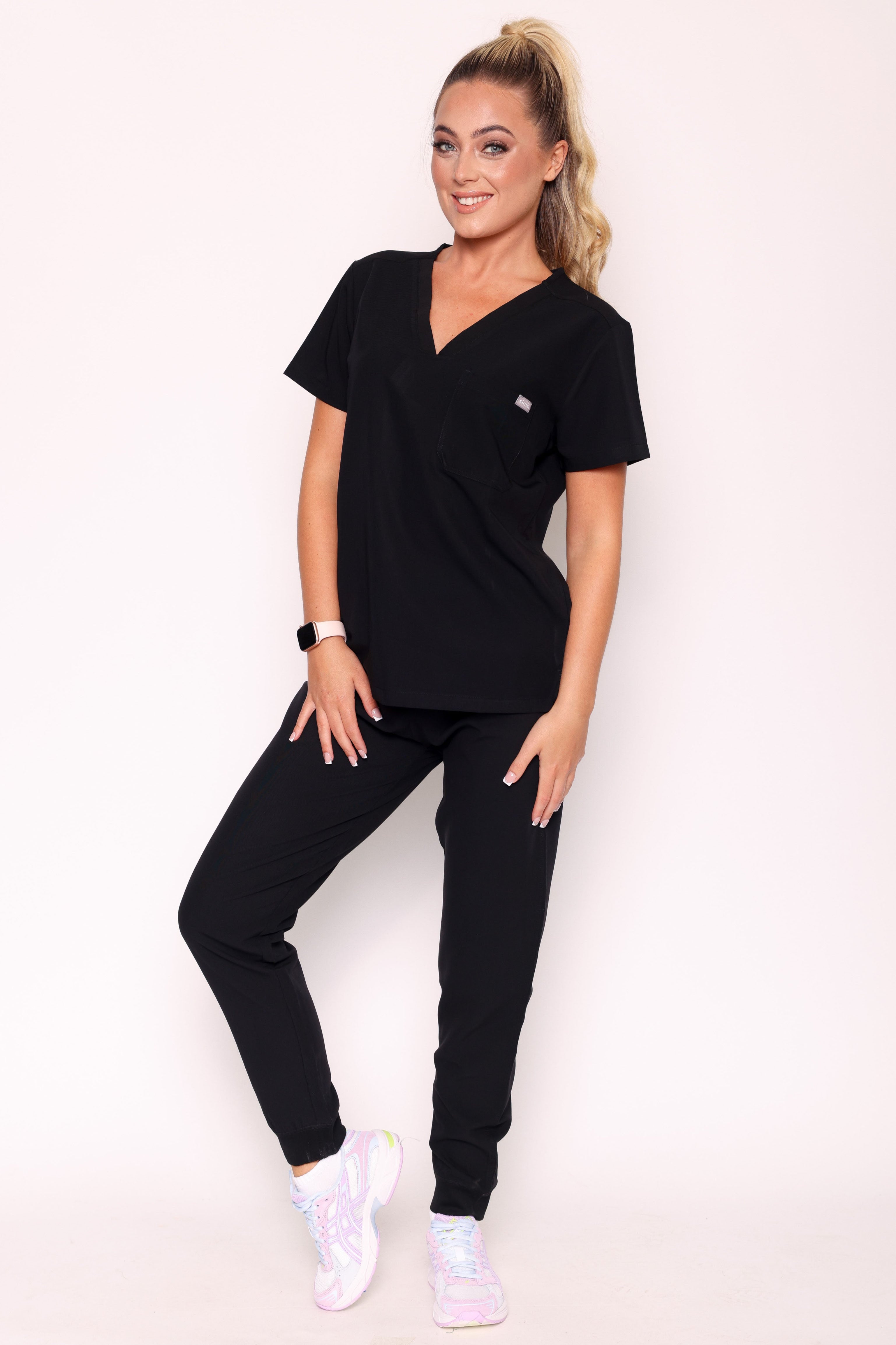 Nova & Neo Women's Simki Scrub Set | Black