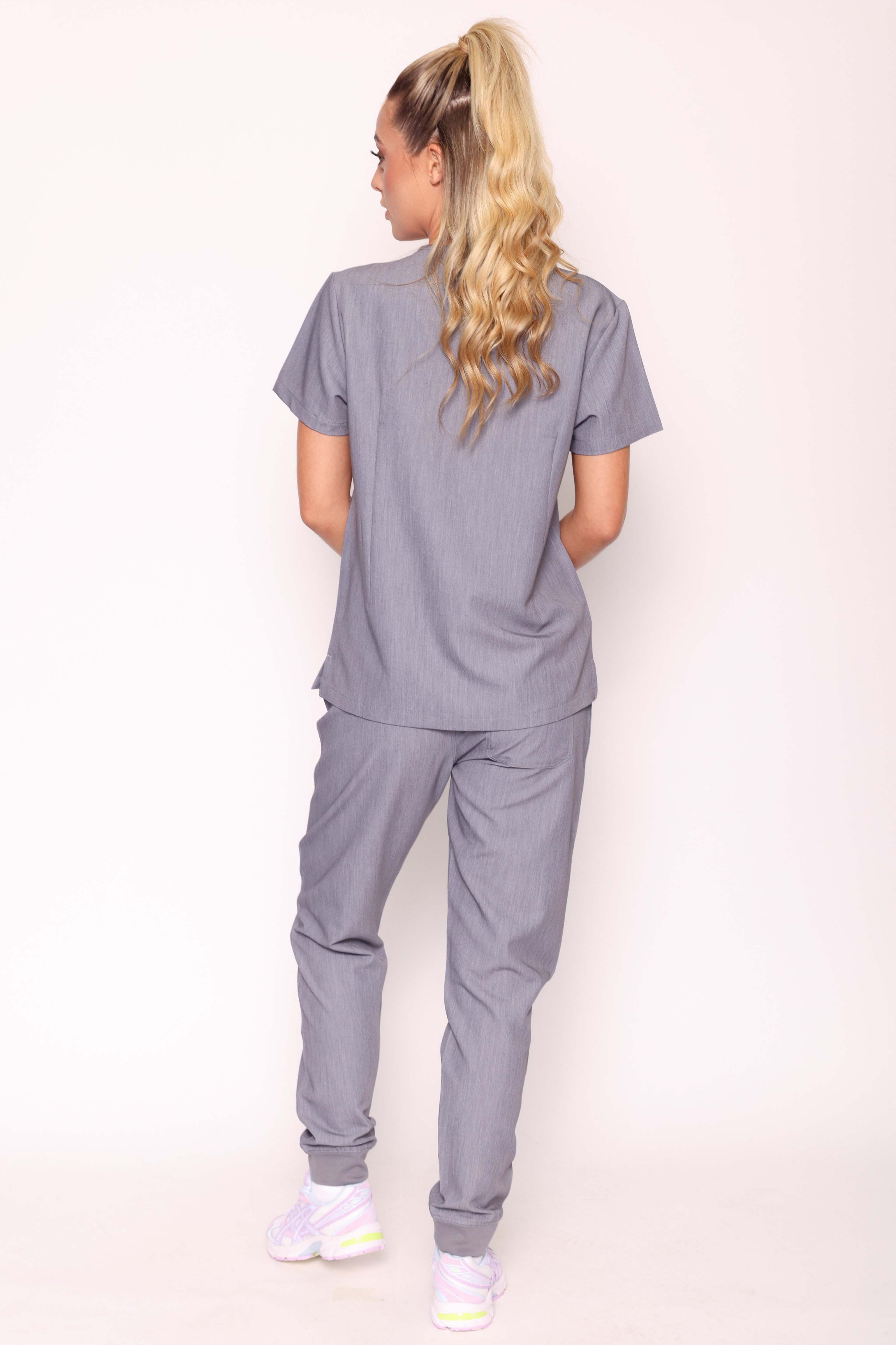 Nova & Neo Women's Simki Scrub Set | Charcoal Grey