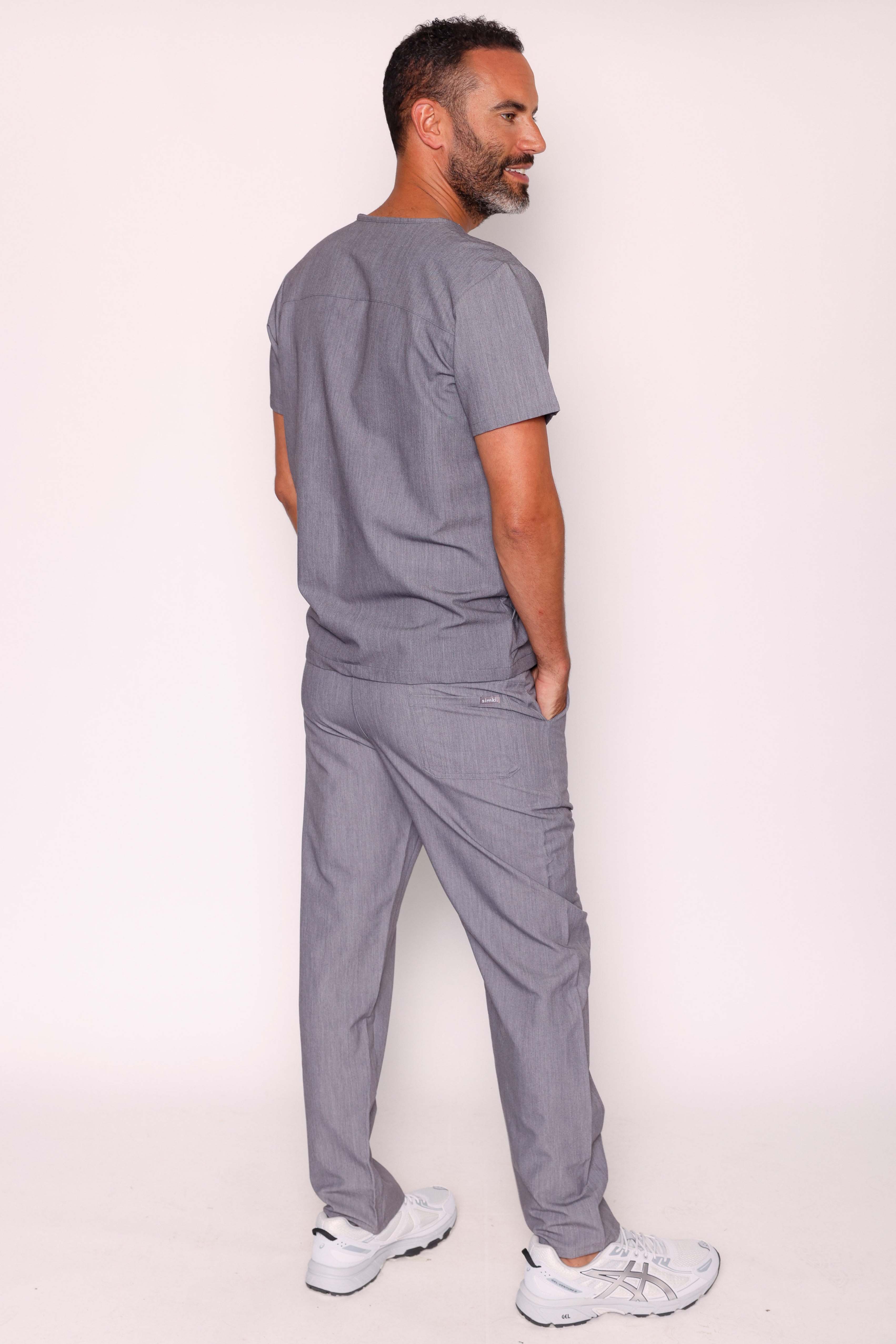 Oscar & Otto Men's Simki Scrub Set | Charcoal Grey