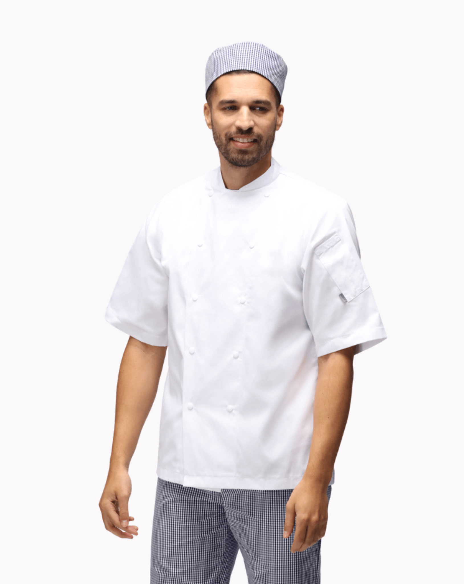 Unisex Chef Jacket Short Sleeve | White