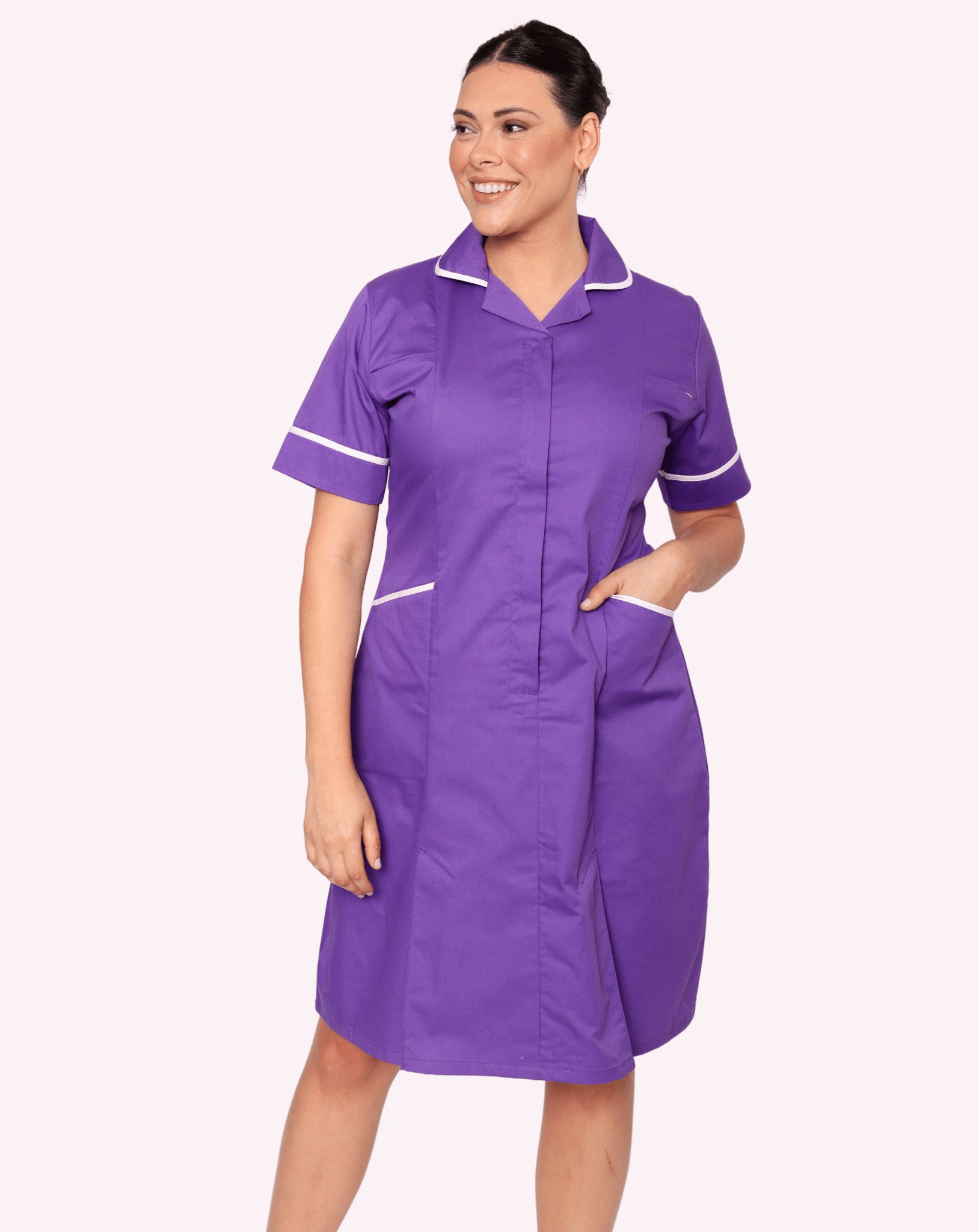 Hartford Classic Healthcare Dress - Purple / White