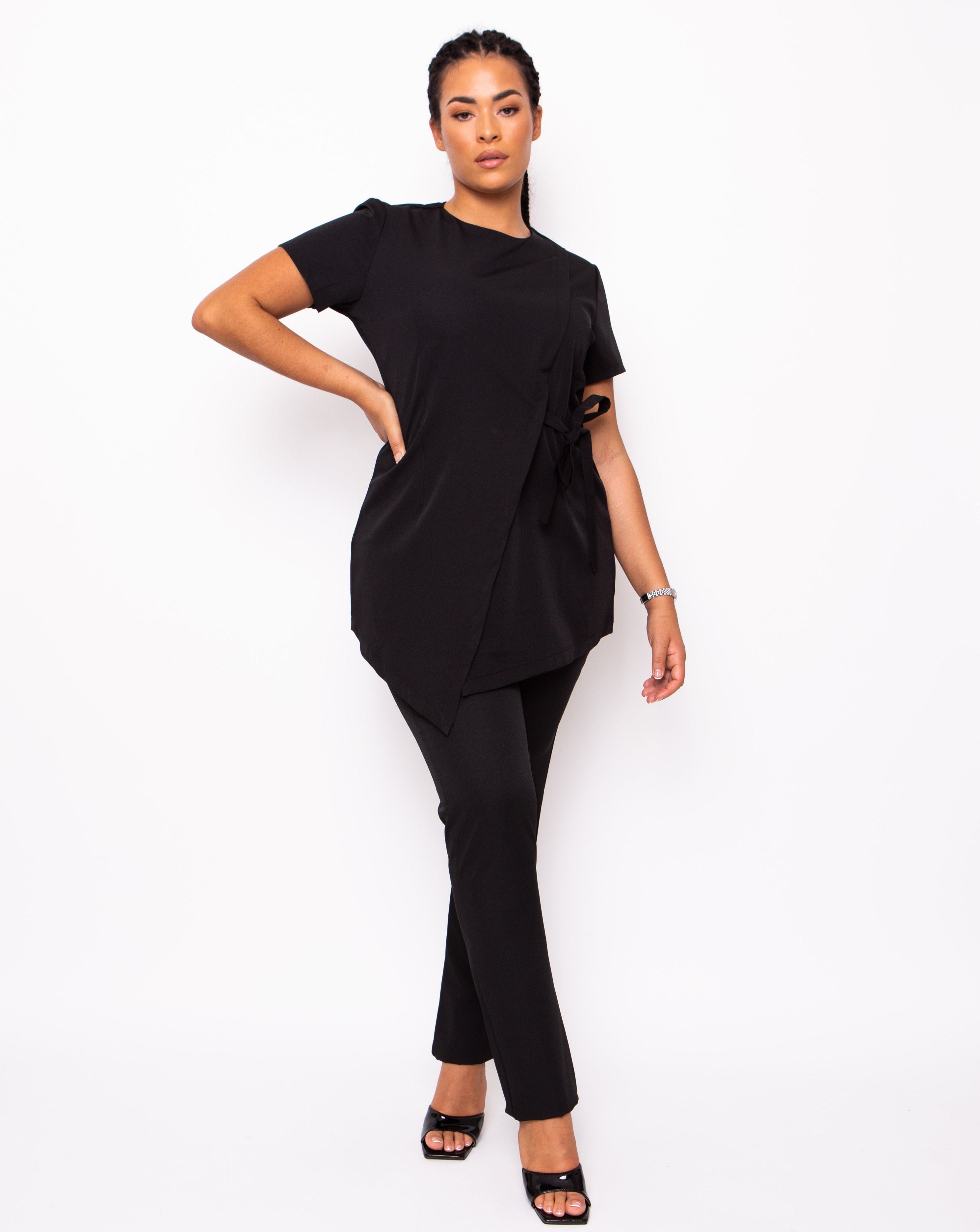 Tranquility Asymmetric Round Neck Tunic