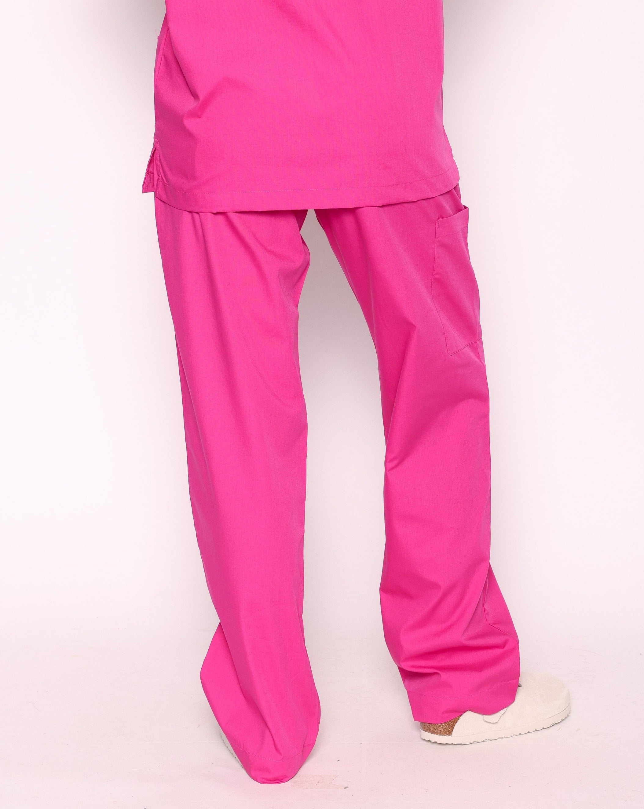 Newbury Unisex Drawstring Scrub Trousers - Classic Pink