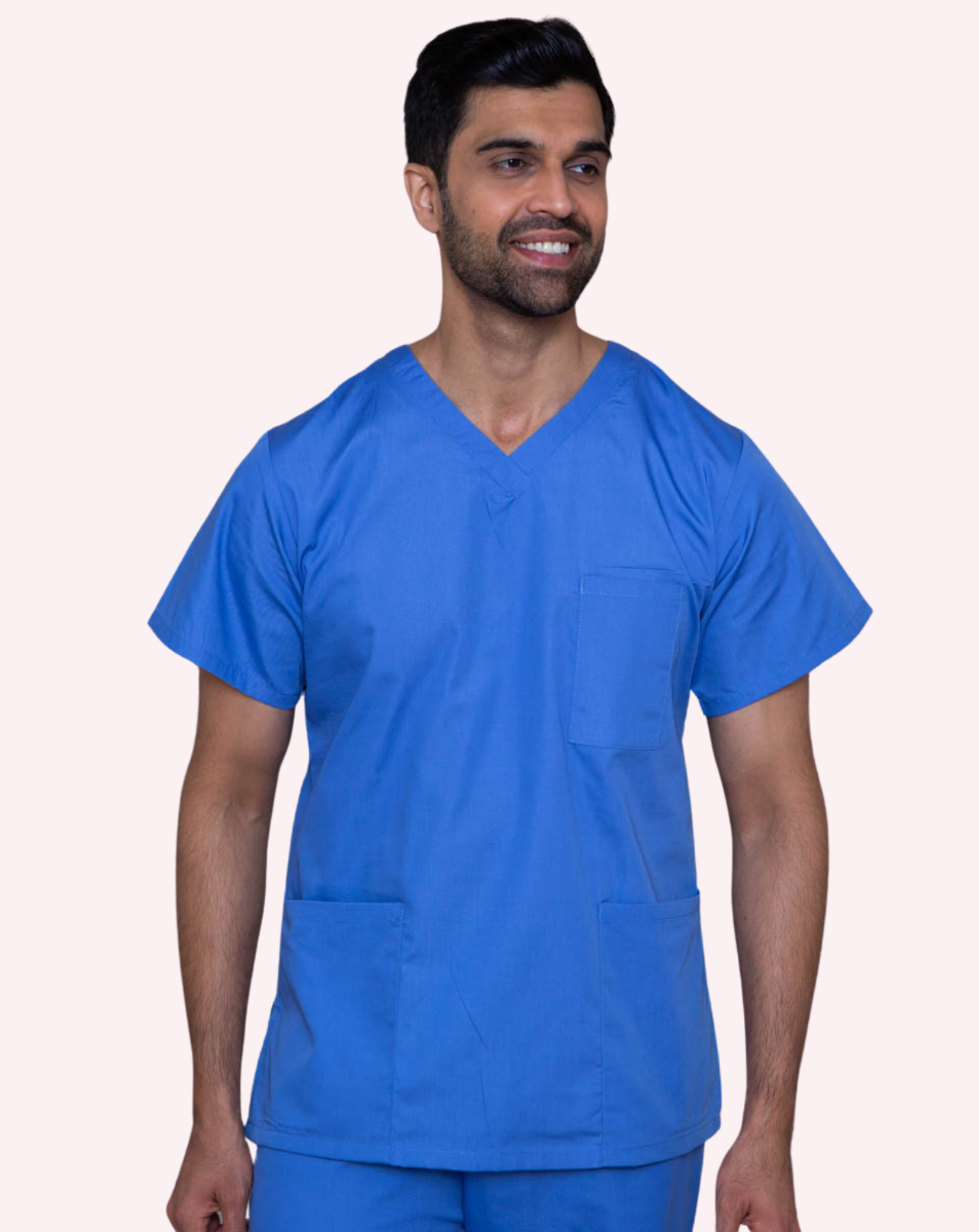 Aria Unisex Lightweight Scrub Tunic - Hospital Blue