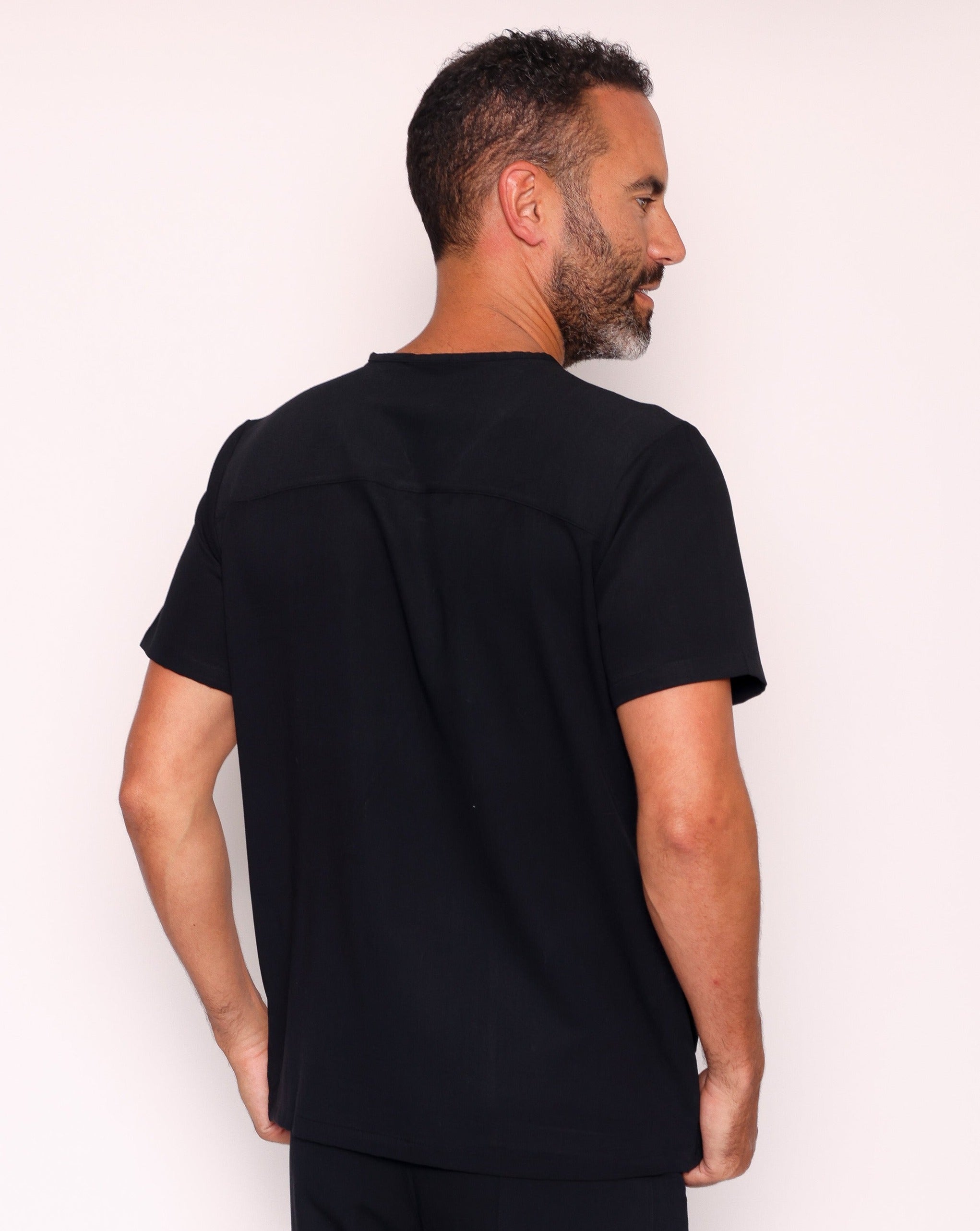 Oscar Scrub Top - Black