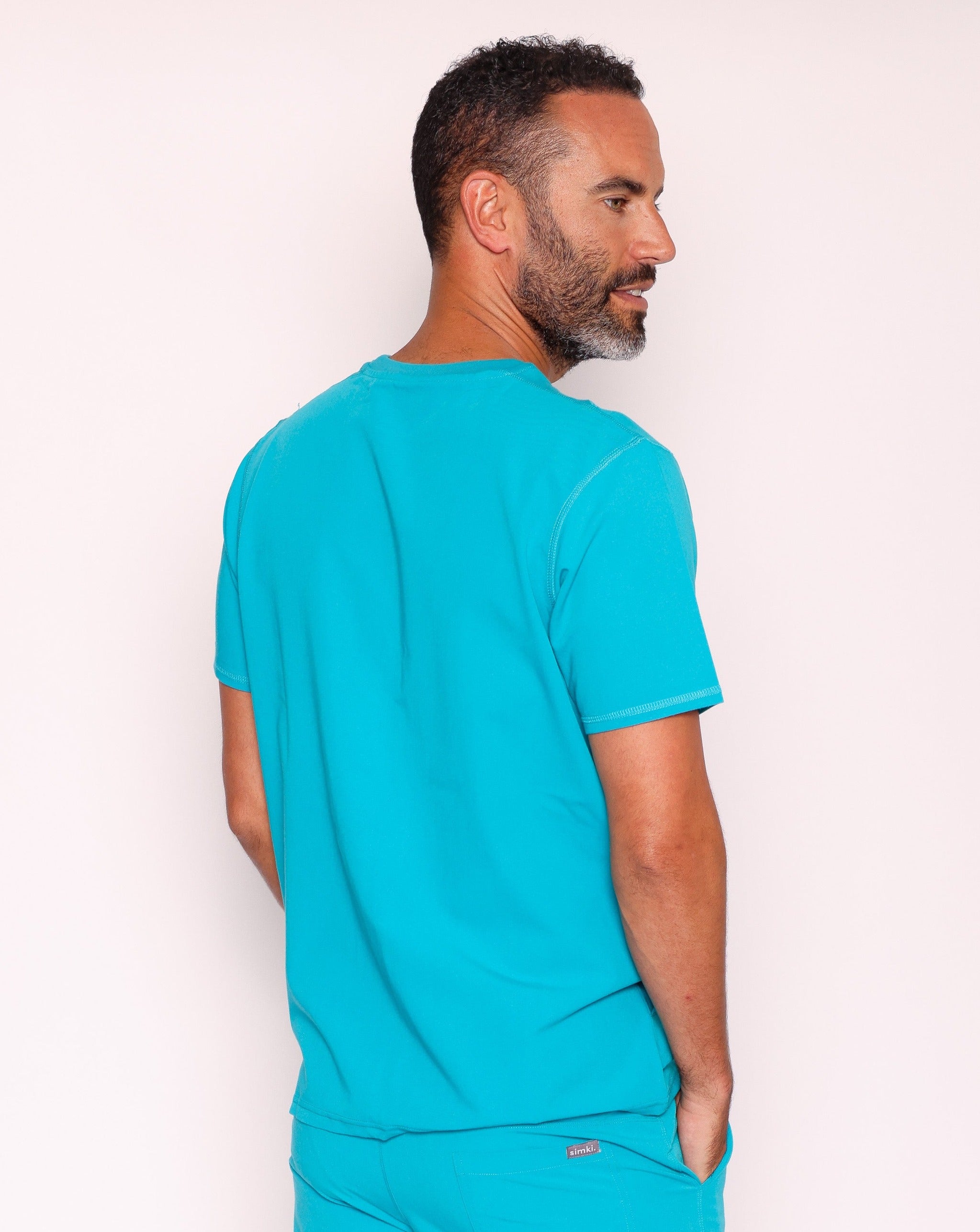 Miles One Pocket Scrub Top - Teal