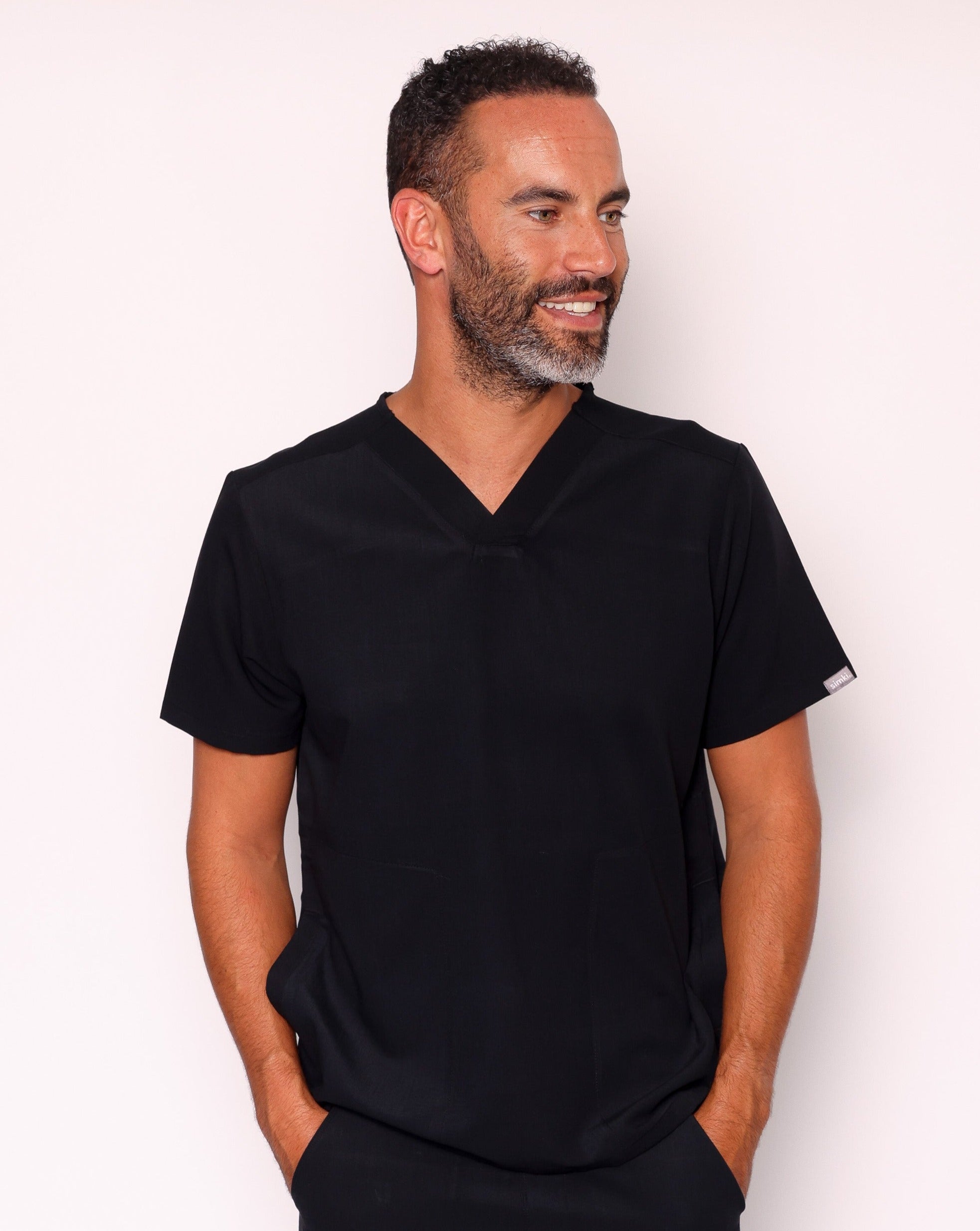 Oscar Scrub Top - Black