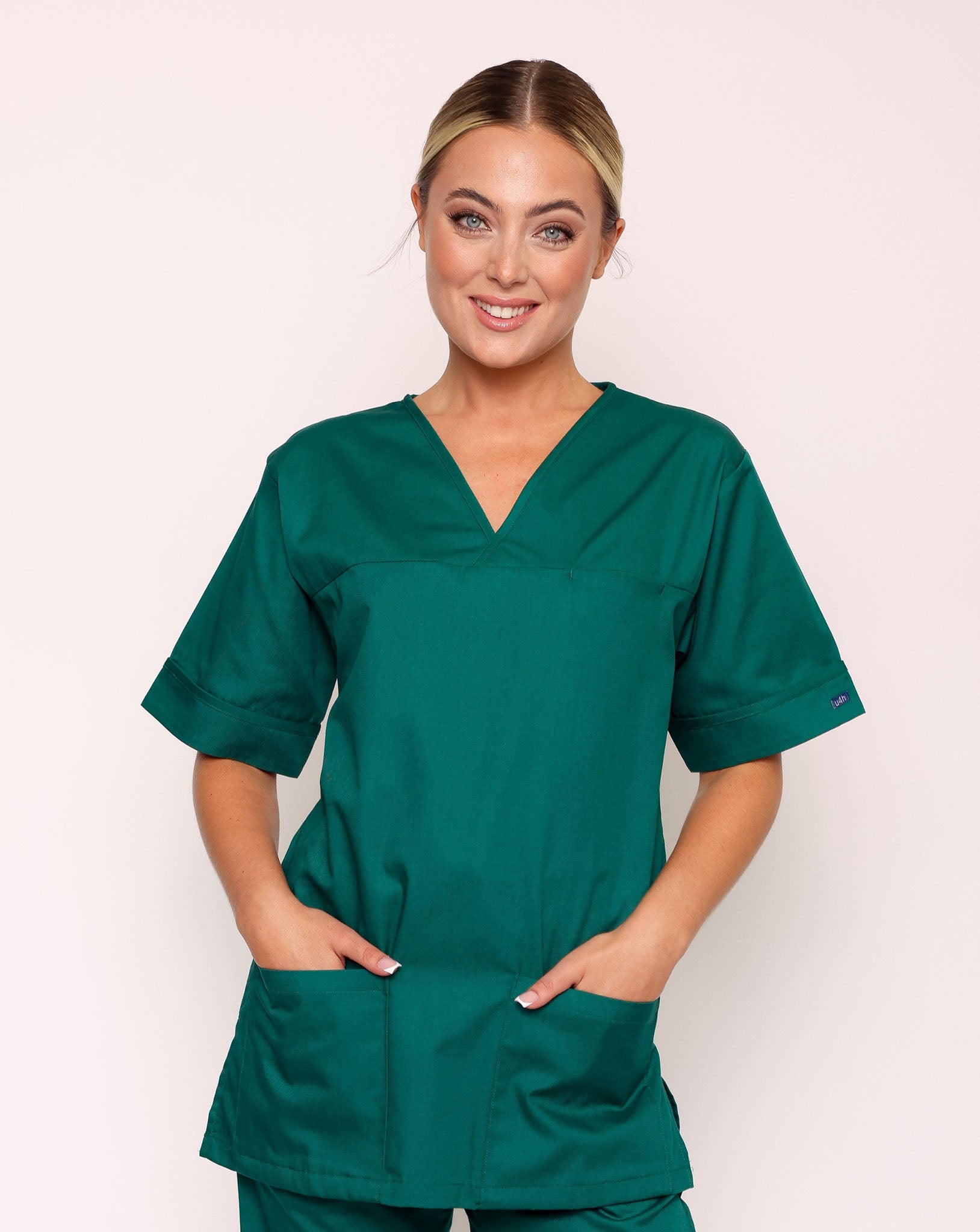 Howser Unisex Smart Scrub Tunic - Bottle Green