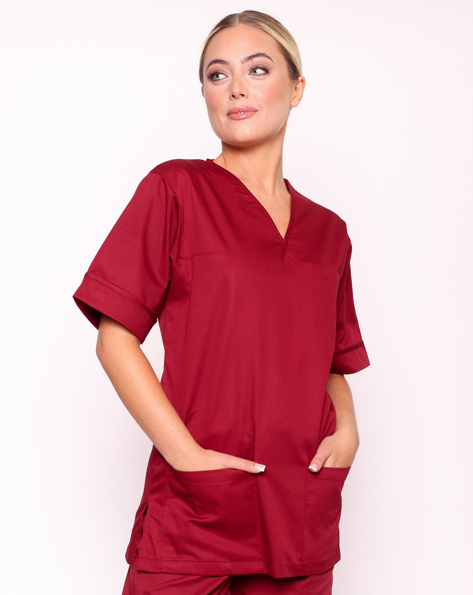 Howser Unisex Smart Scrub Tunic - Maroon