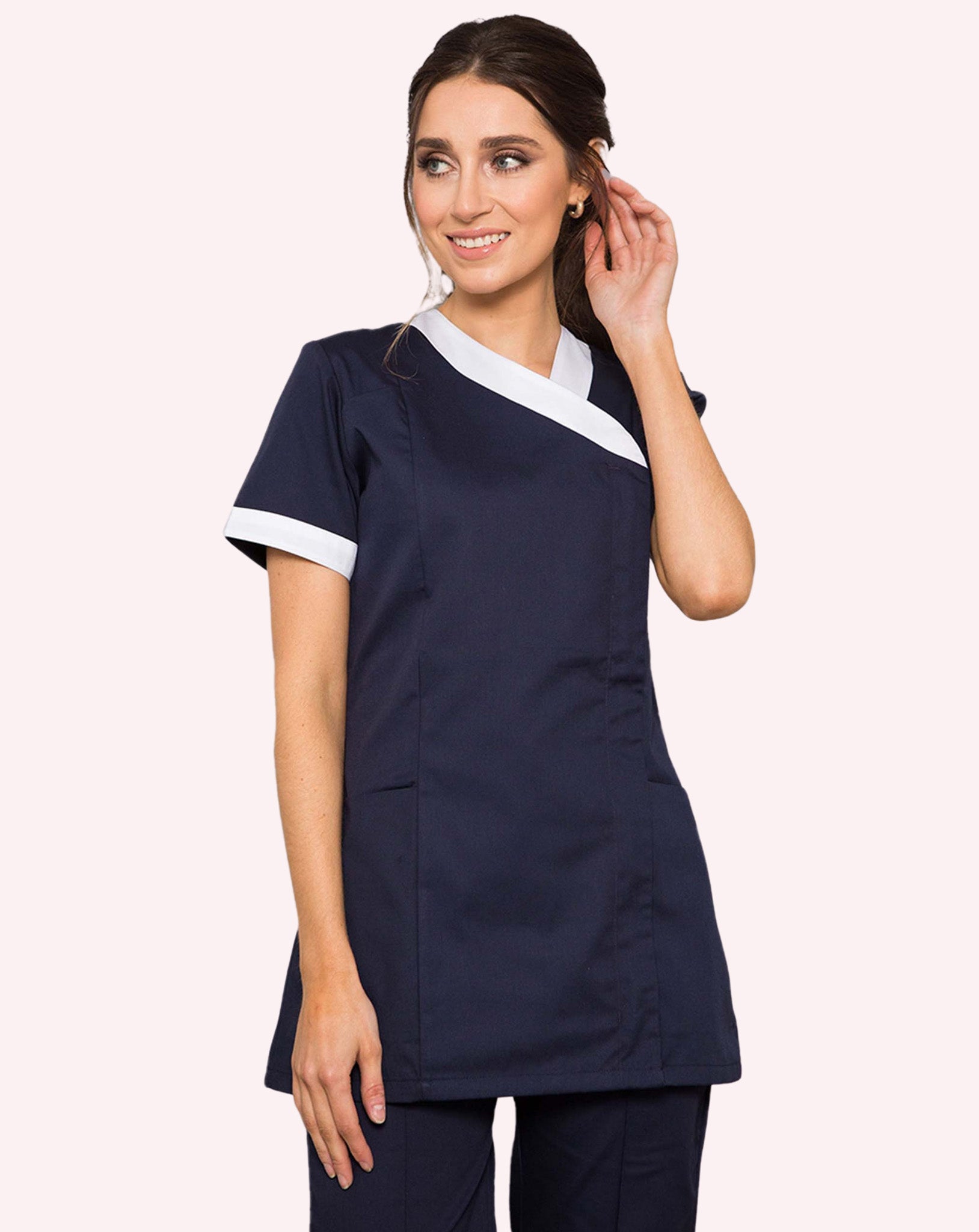 Mercia Asymmetric Contrast Trim Tunic