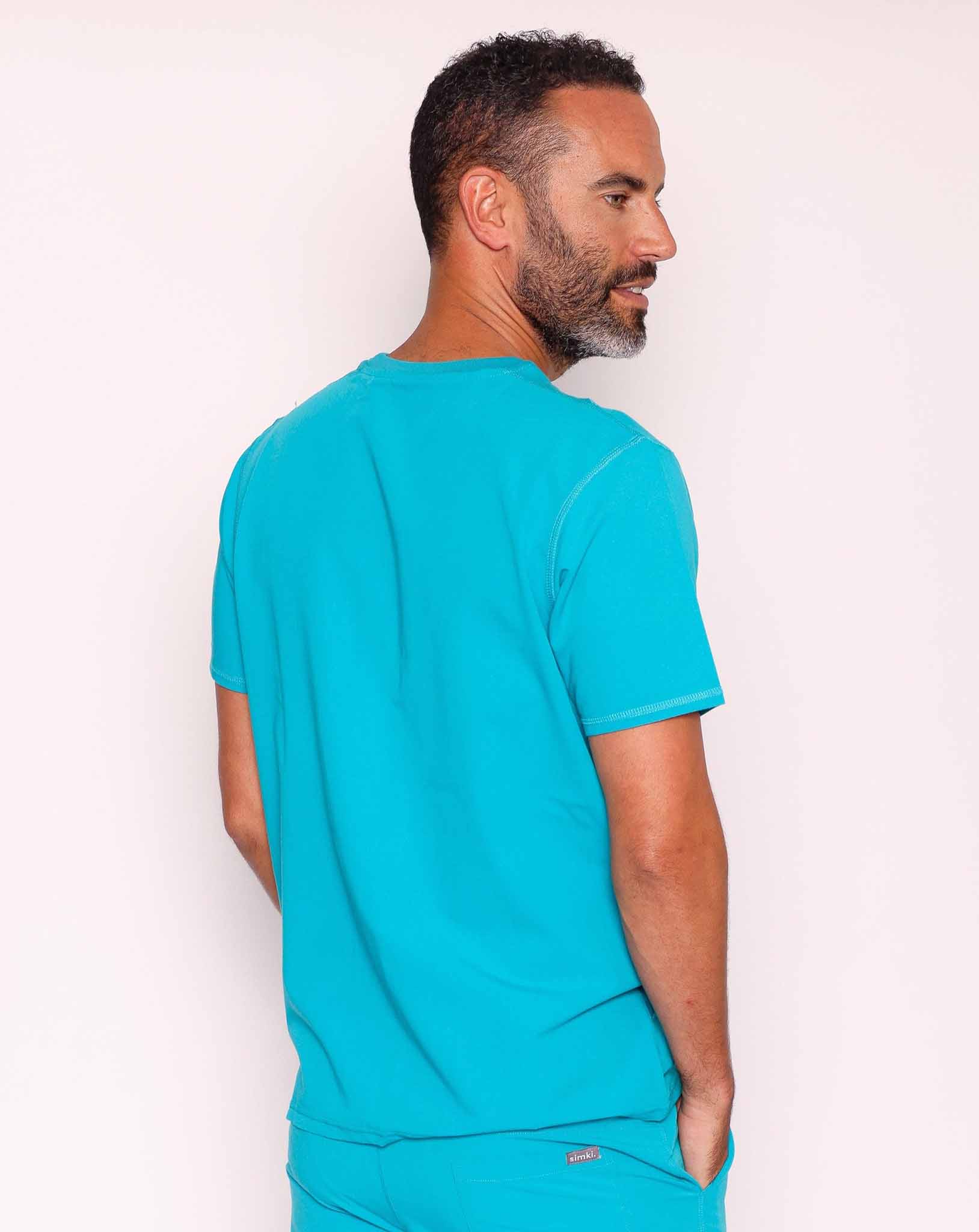 Miles One Pocket Scrub Top - Teal