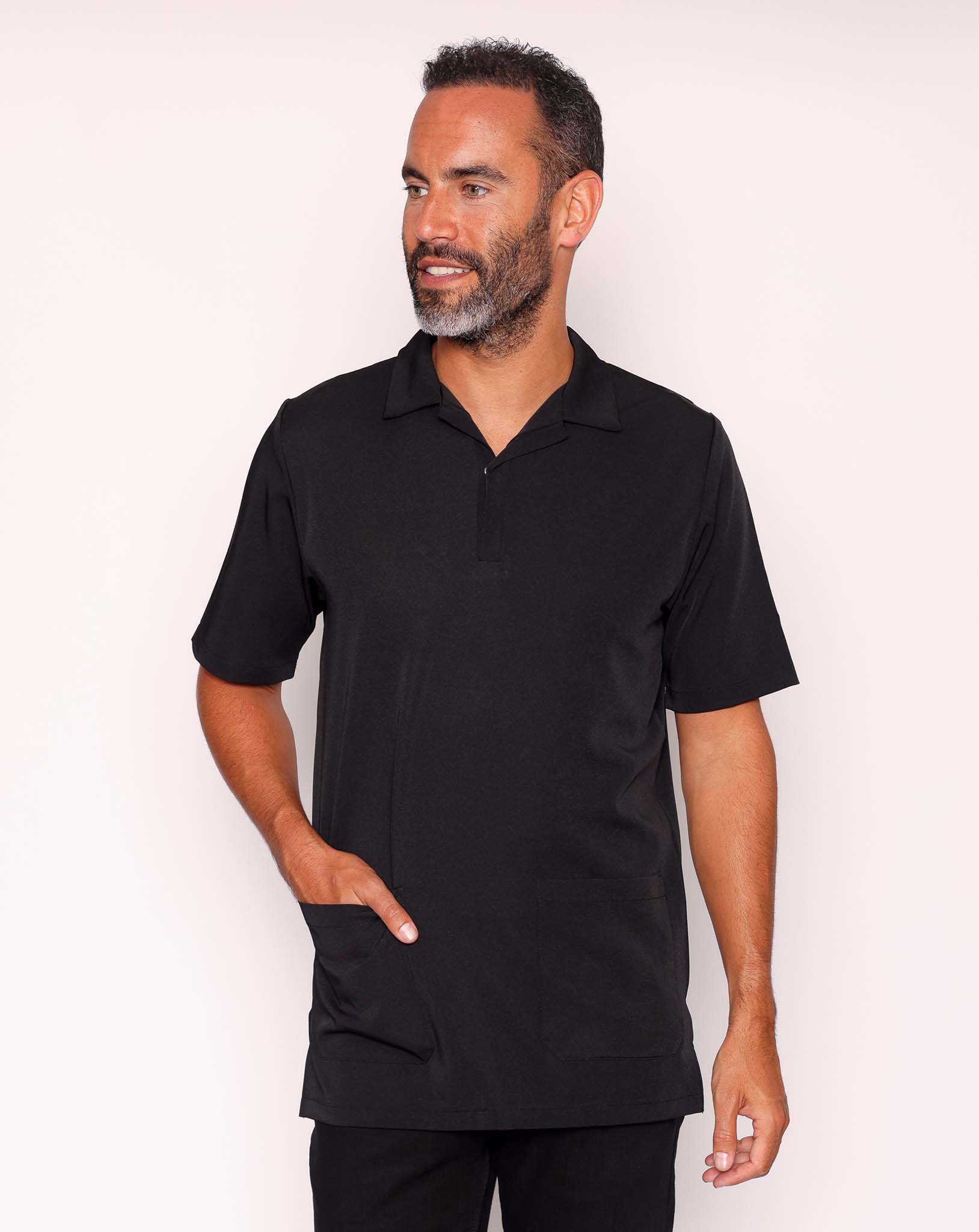 Men's Sketch V-Neck Collared Work Tunic