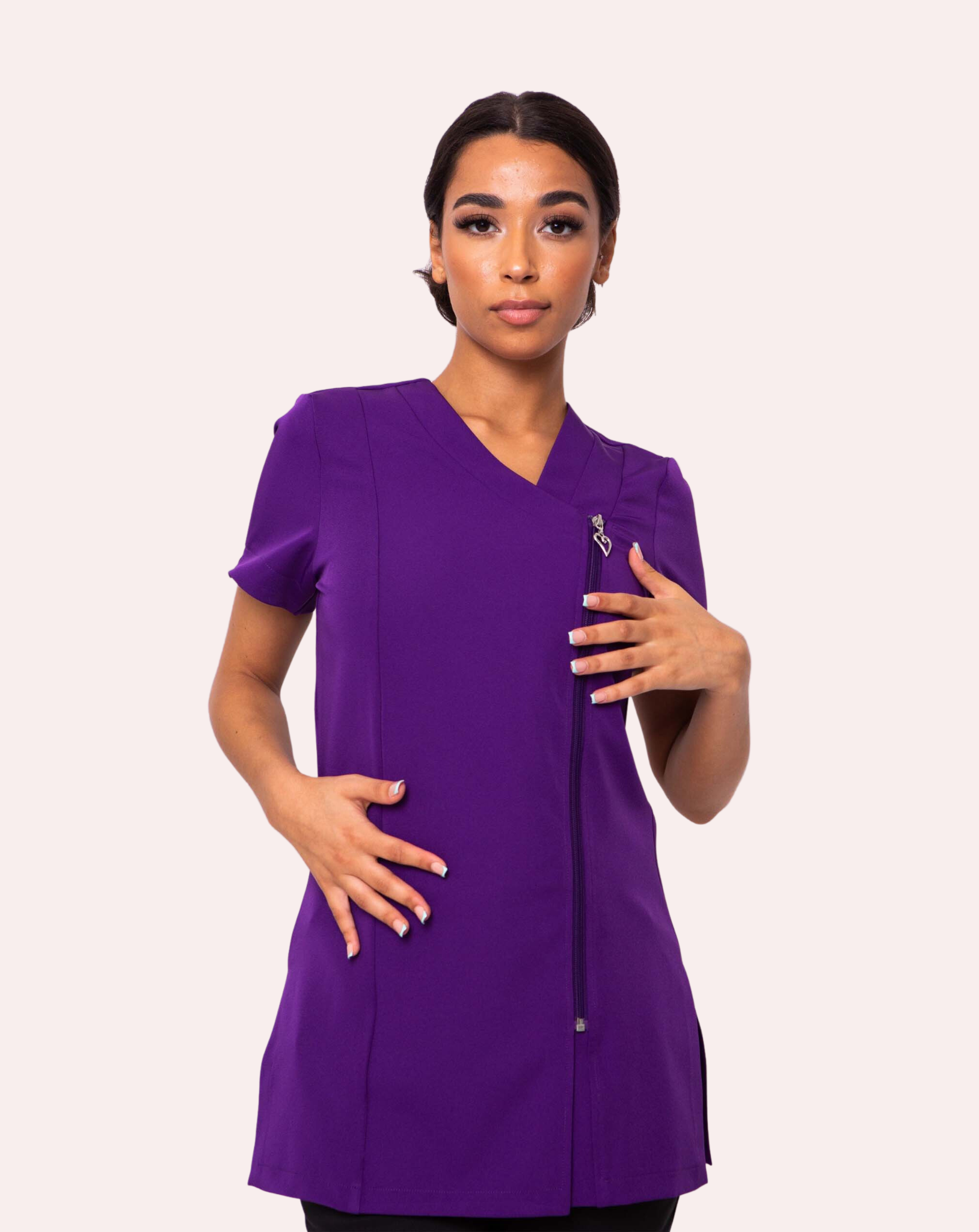 Belle Asymmetric Beauty Tunic - Purple